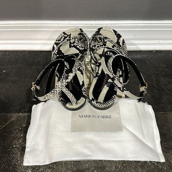 Marion Parke Natural Python Harvey Gladiator Sandals NWB - Picture 6 of 10